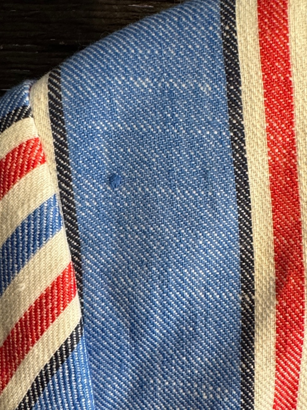 Boden Marylebone Red, White & Blue Striped Linen Blazer US Size 10 - Picture 8 of 11
